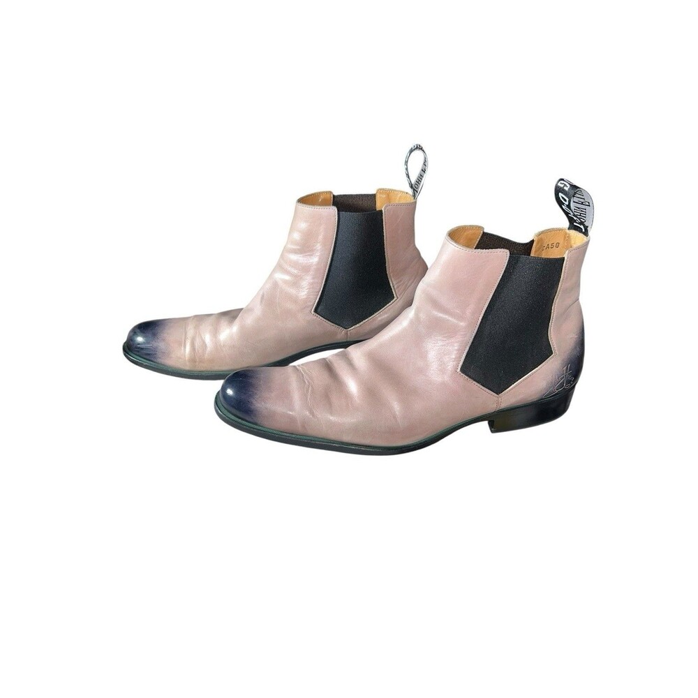 John Fluevog Twin Turbine 1224 Stark St Pink Leather Chelsea Boots Men’s 11.5 M